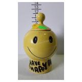 McCoy cookie jar- Smiley "Have A Happy Day", needs