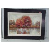Decor textured print, framed, 47 x 35, seller