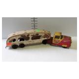 Marx metal transport truck, 23" long, played with