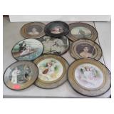 9 Vintage flue covers, some damage