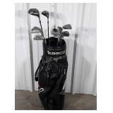 Kasco Golf Bag with Selection of Clubs