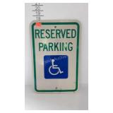 Reserved Parking, Handicapped, metal, 12 x 18