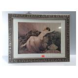 Framed picture print, "Smoke" by Louis Icart, 28