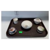 5 Trinket boxes - Noritake, Germany, Limoges, etc
