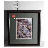 Greek Isle village print, framed and double