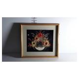 Shell picture in shadow box frame, no missing