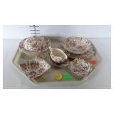 7-pcs Royal Winton china, "Summertime" pattern -