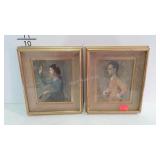 Pair of framed Picasso prints, each is 9 x 10