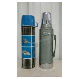 Two beverage vessels. One older Thermos brand one