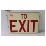 Metal sign, TO EXIT, 14 x 10
