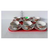 Occupied Japan china - set of 6 cups & saucers