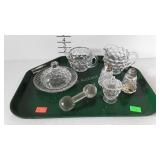 Fostoria - Covered butter dish, creamer, sugar,