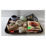 Dresser items - Trinket boxes, small photo frame,