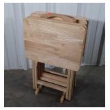 Set of Maple TV Trays with Stand, nice shape