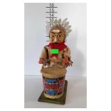 Toy Indian Chief drummer, battery operated