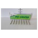 Advertisement peg board rack - Orrville Pet Center