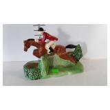 Ceramic planter, Jockey & horse steeple chase