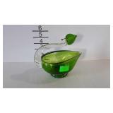 Art glass swan dish