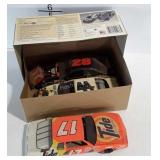 3 Nascar model kit cars, completed - #17, 28, & 44
