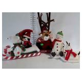 3 Musical Christmas plush figures