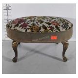 French Style Footstool, brass footed