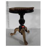 Antique Organ Stool. Carpet top seat