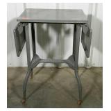 Vintage drop side typing stand with wooden