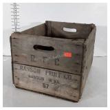 Ranson Fruit Co. Apple Crate, dated 57, R.F.C.