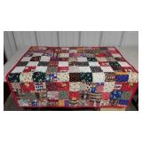 Baby blanket quilt, polyester patchwork, 45 x 46