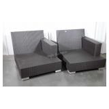 Two All weather Wicker Patio Chairs, may have
