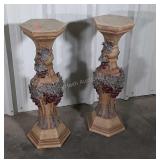 Pair of Home Designers Plantstands. Resin