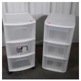 Two 3-drawer Organizers
