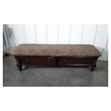 Bedroom Bench. Two deep cedar bottom drawers with