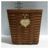 1989 Longaberger Basket with yesteryear treasures