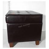 Storage Ottoman brown pleather with lift top lid