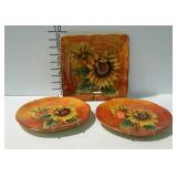 3 Home Goods sunflower plates