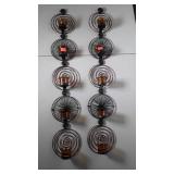 Pair votive candleholder wall hangings, 37" tall