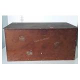 Vintage Wooden Kids Toy Storage Box