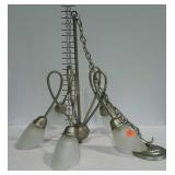 Direct wired hanging chandelier, one shade has