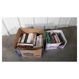 Cookbooks, 2 boxes with various cookbooks