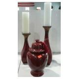 2 Pier One candle holders and pottery barn Home