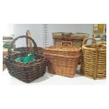 Assorted home decor baskets