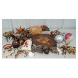 Seasonal decor lot. Christmas, Thanksgiving and