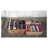 Books, 2 boxes of Novel Story Related plus others