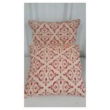 Pair of 18" square home decor throw pillows in