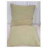Pair of 21" square home decor throw pillows in