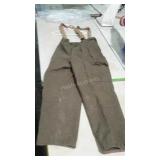 Bawi wool pants with suspenders see label for