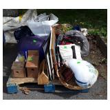 Skid lot, includes exercise ball, bird houses,