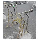 Antique cast iron sewing machine base only,