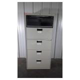 Four drawer metal filing cabinet no key top door